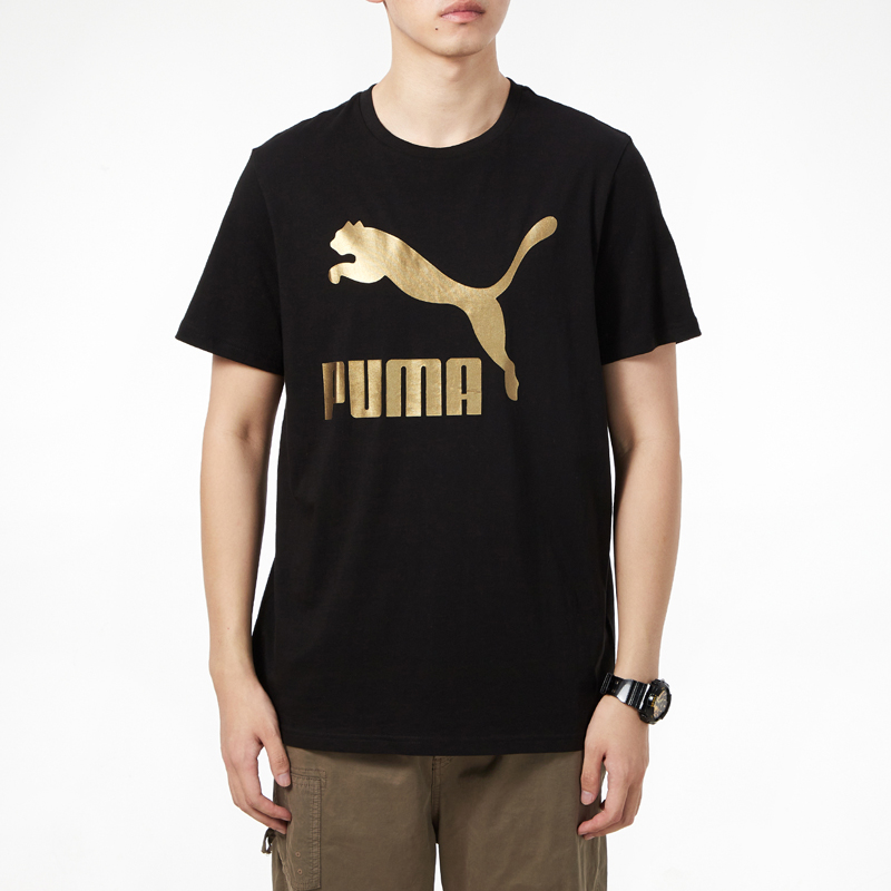 Мужская футболка PUMA LogoT (черная) — фото 3