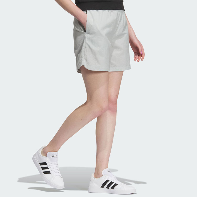 Adidas Neo Sports Shorts Women’s Silver Gray Moderate Woven Shorts