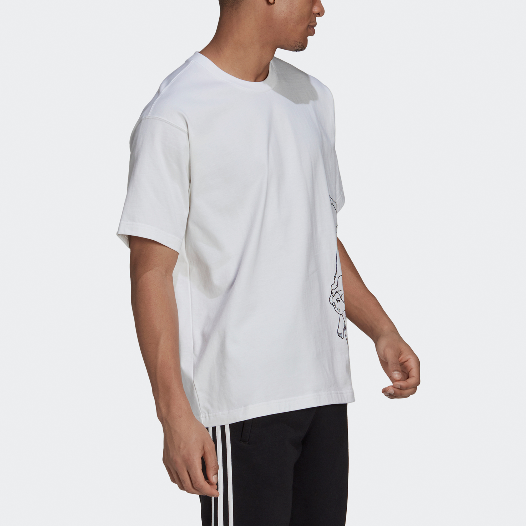Мужская футболка adidas originals Artist Tee Ss T (белая) — фото 4