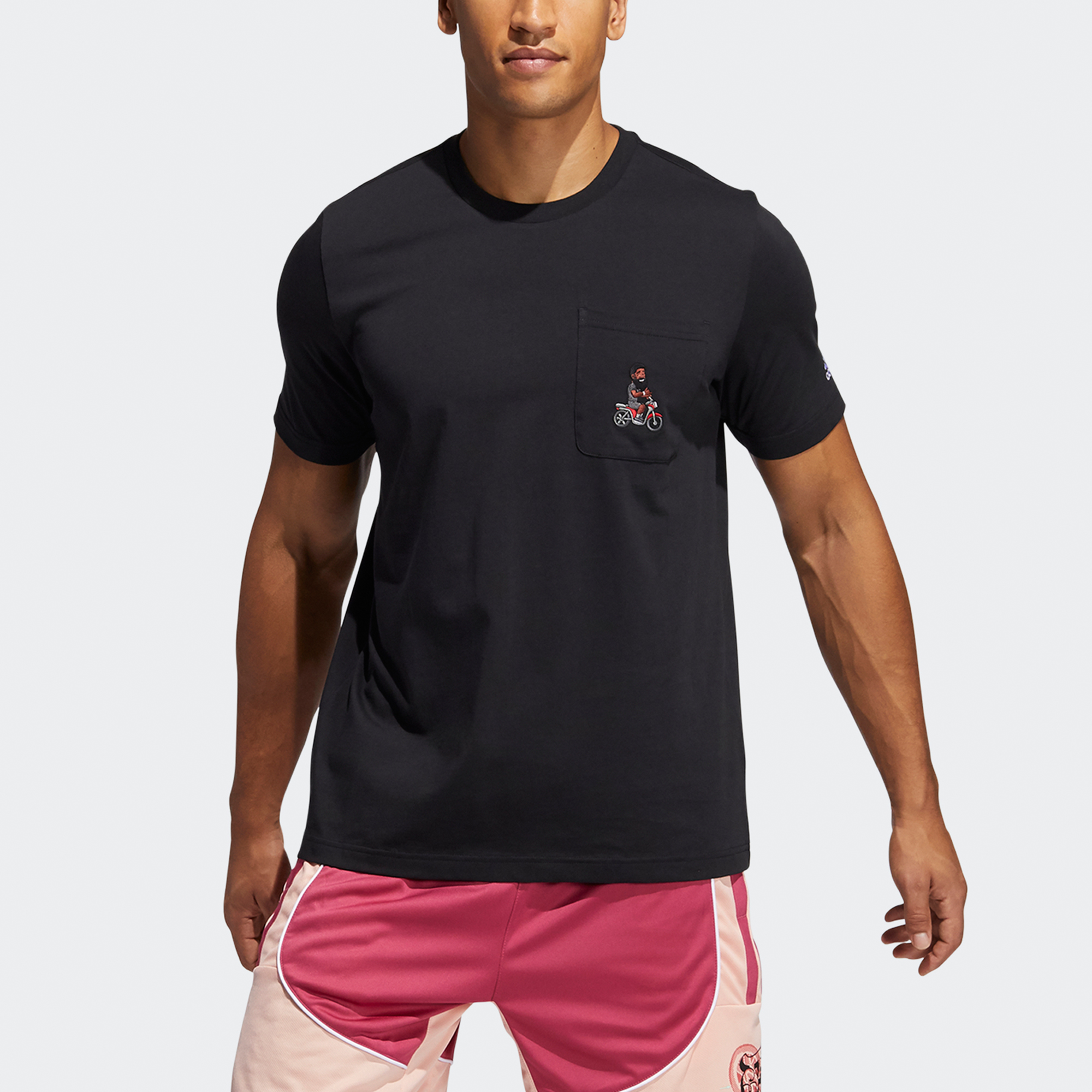 Мужская футболка adidas Harden Avatar Pocket (черный) — фото 3