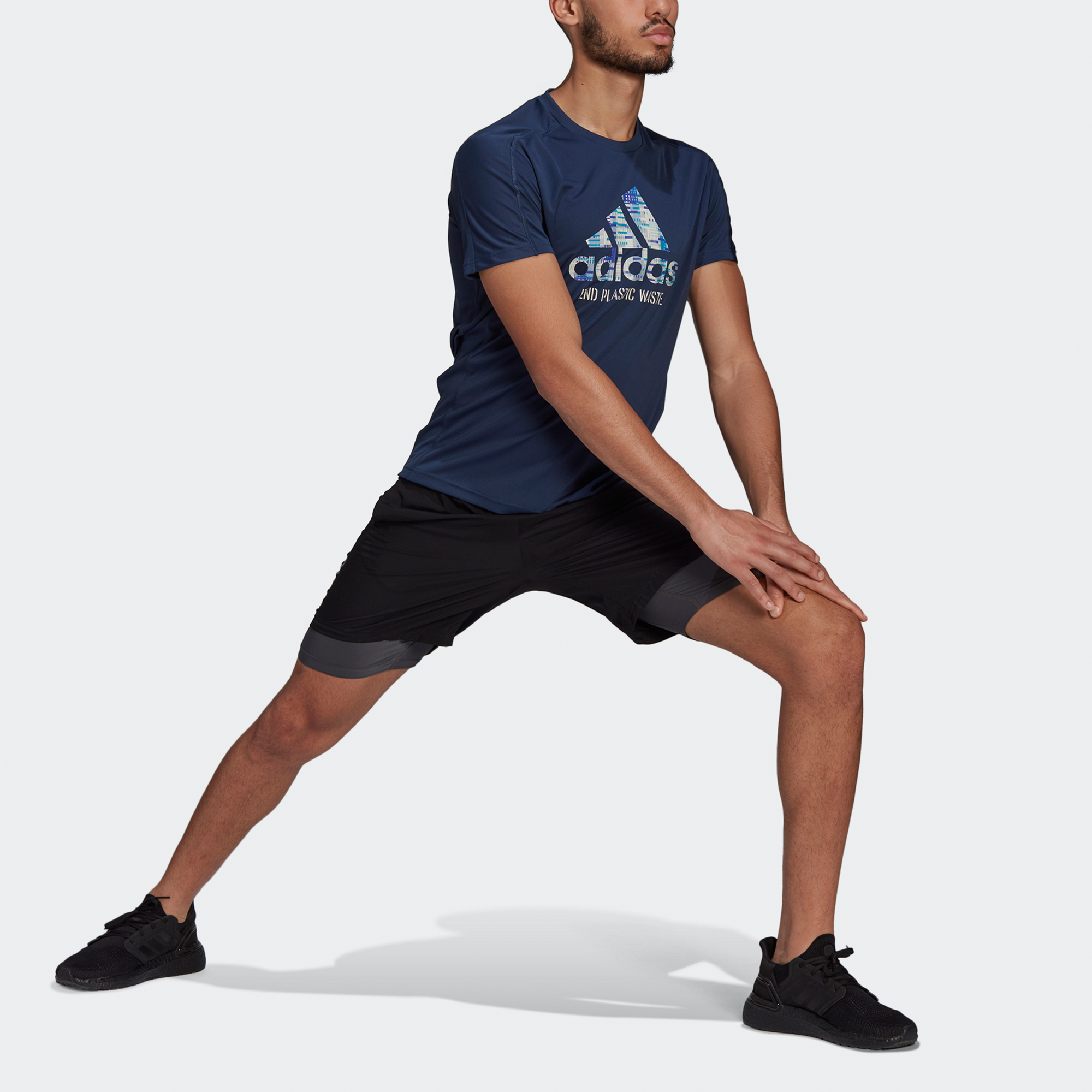 Adidas Running T Shirt Men’s Navy Blue