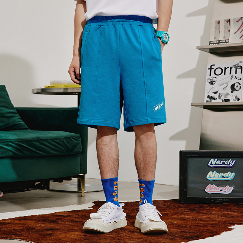 NERDY Loose Fit Shorts Unisex Blue