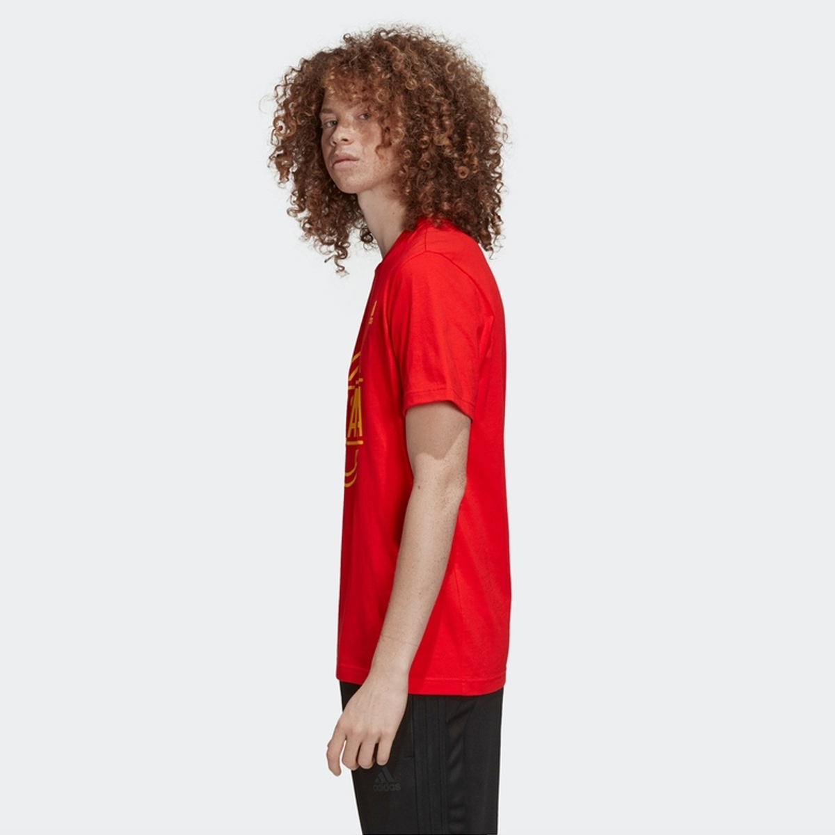 Adidas Soccer Jerseys Men's Red Moderate Straight Fit