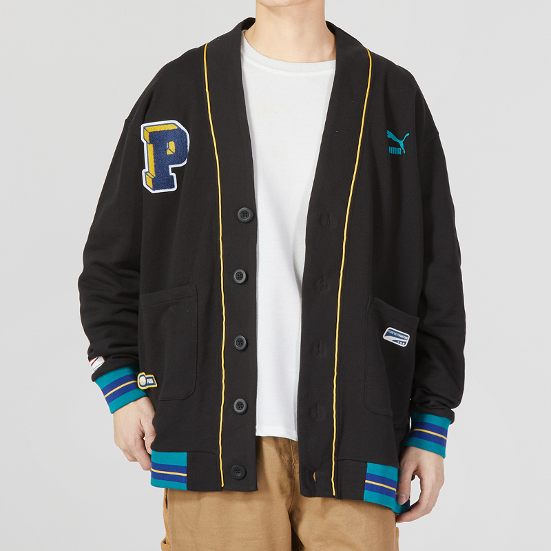 PUMA Team Badge V-neck Jacket Tr Logo  