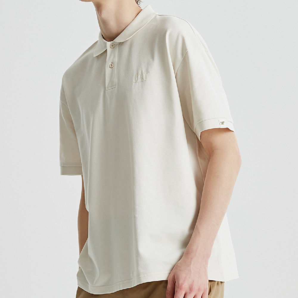 Рубашка CAT SS25 Polo (бежевый) — фото 10