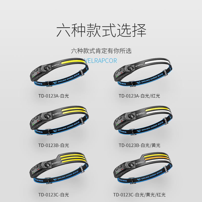 SMILING SHARK Outdoor Lightings Headlamp Night Fishing