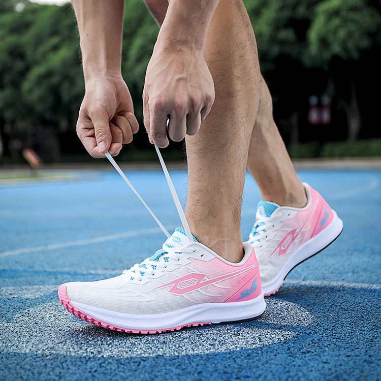 TANSHEZHE Black Horse 1.0 Full Length Carbon Plate Low top Sprint Running Shoes Unisex Cherry Blossom Pink