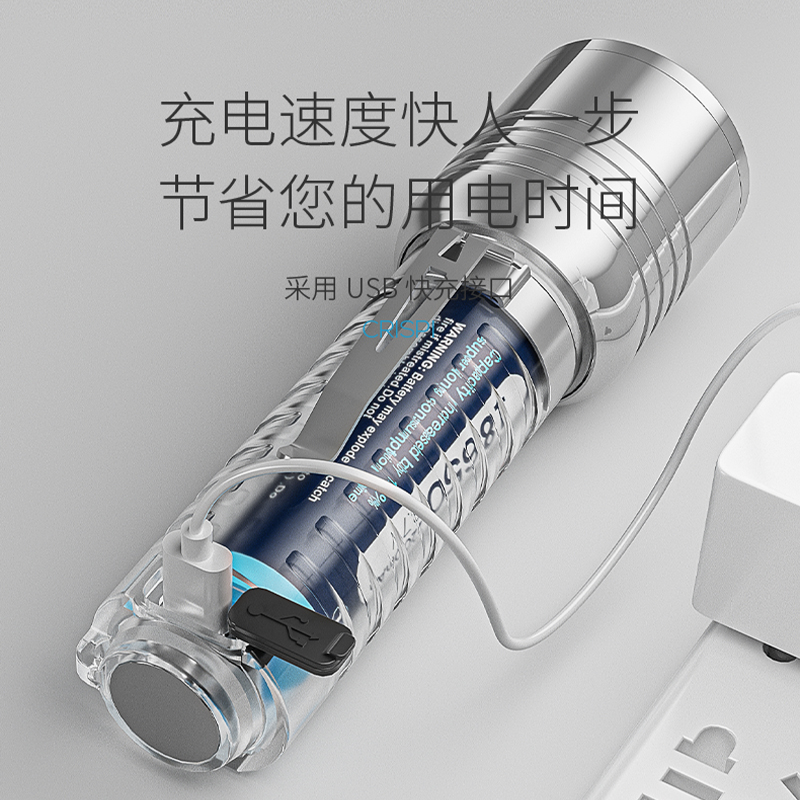 SMILING SHARK Outdoor Lightings Flashlight USB Fishing