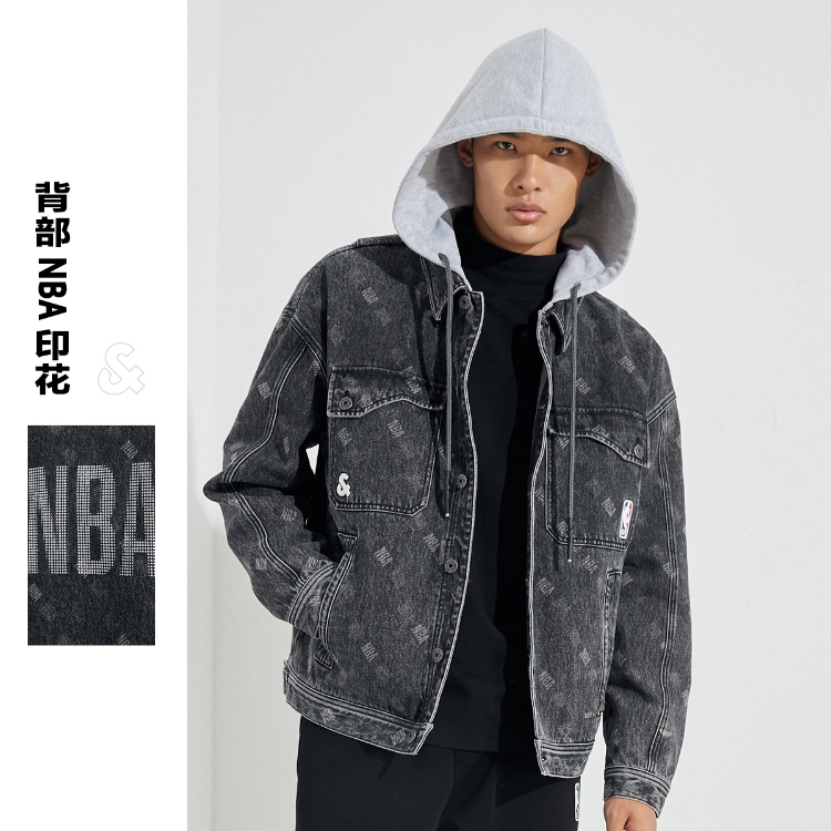 【】JACK&JONES x NBA  logo man  