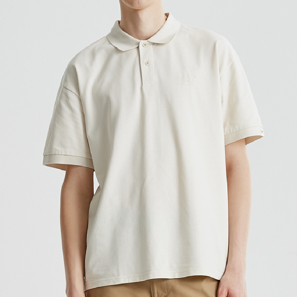 Рубашка CAT SS25 Polo (бежевый) — фото 8