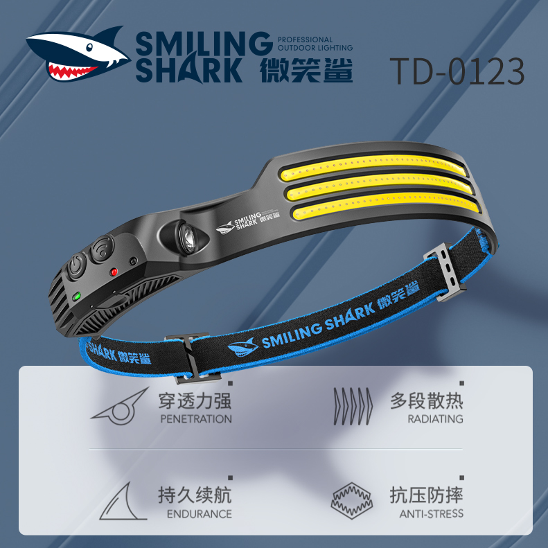 SMILING SHARK Outdoor Lightings Headlamp Night Fishing