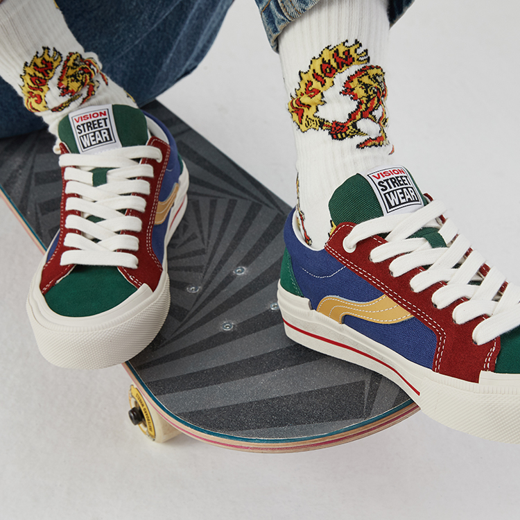 Vision Street Wear x Odd CIRKUS Astley Pro Low top Skateboard Shoes Unisex LEGO Color