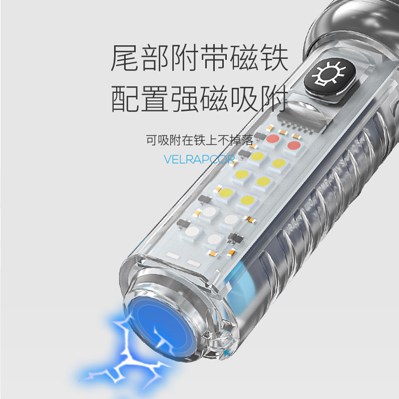 SMILING SHARK Outdoor Lightings Flashlight USB Fishing