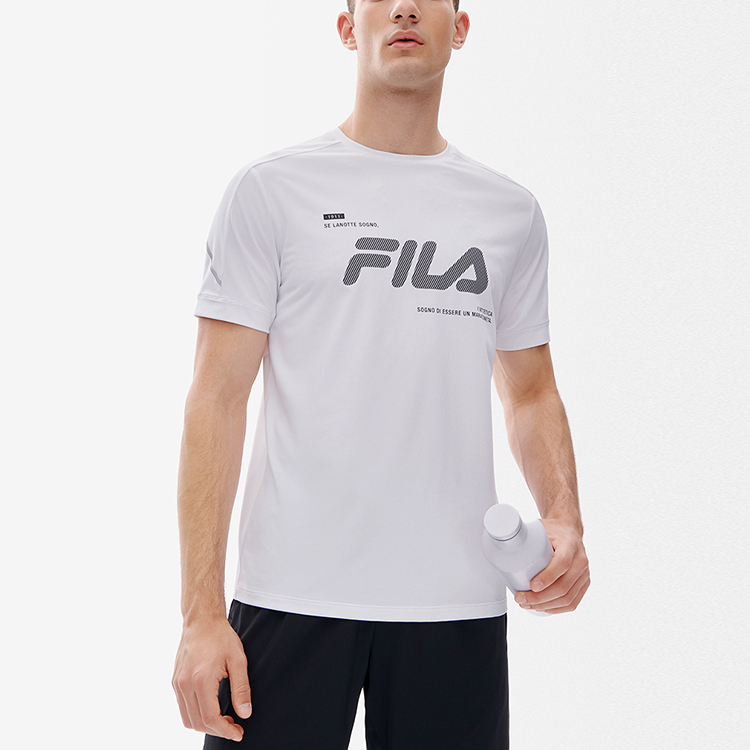 FILA Athletics Running T Shirt Men’s Jade White