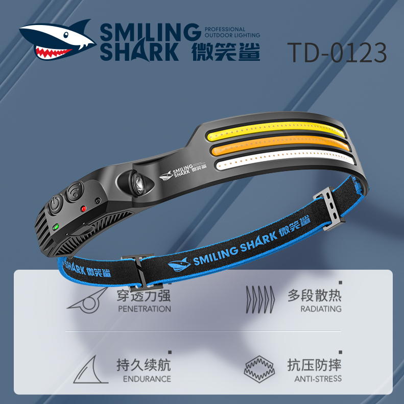 SMILING SHARK Outdoor Lightings Headlamp Night Fishing