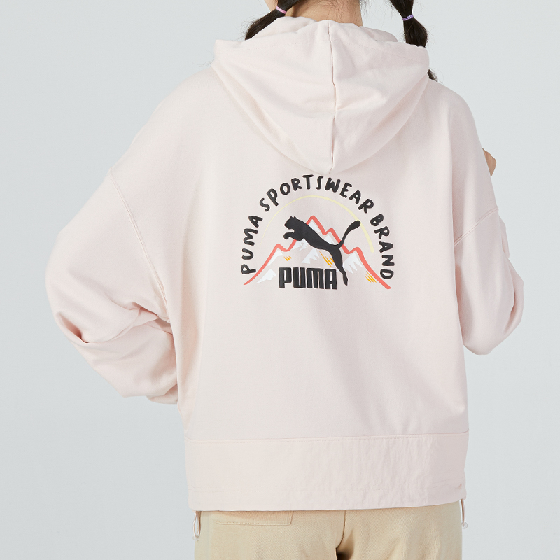 Женская куртка PUMA Camping Full-zip Hoodie (розовая) — фото 5