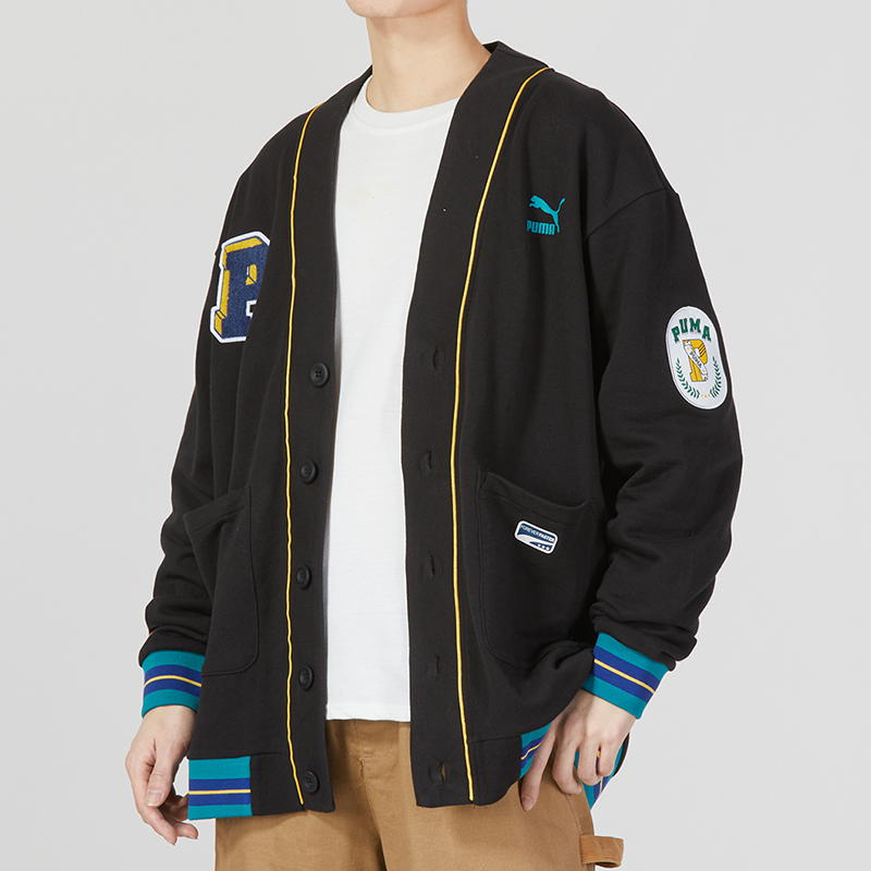 PUMA Team Badge V-neck Jacket Tr Logo  