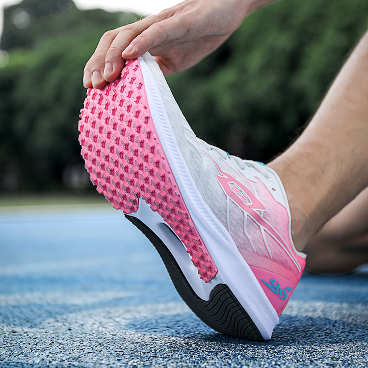 TANSHEZHE Black Horse 1.0 Full Length Carbon Plate Low top Sprint Running Shoes Unisex Cherry Blossom Pink