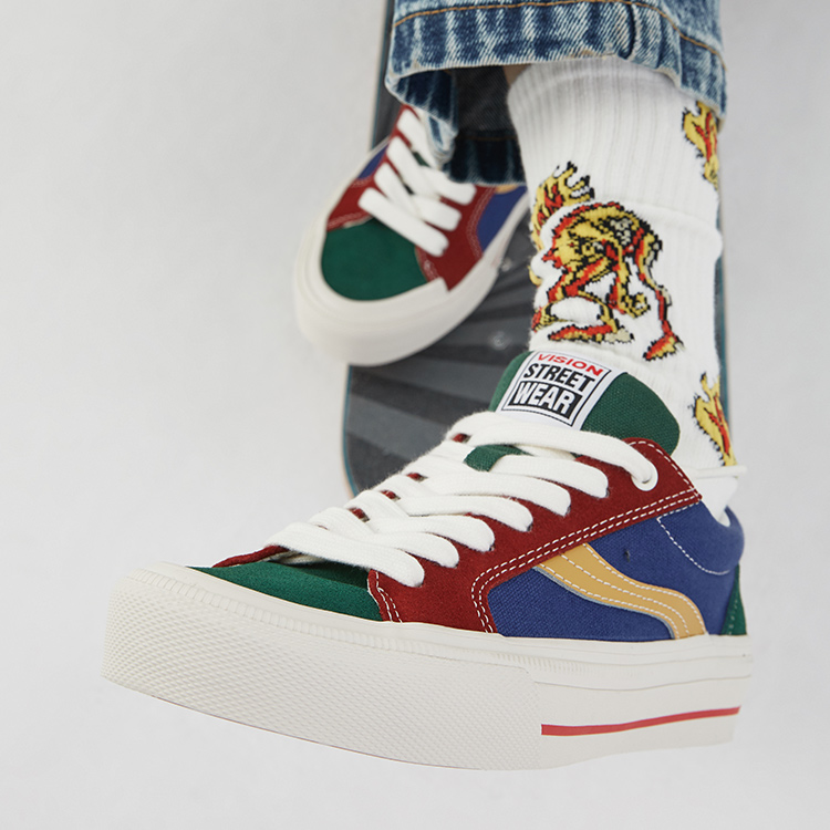 Vision Street Wear x Odd CIRKUS Astley Pro Low top Skateboard Shoes Unisex LEGO Color
