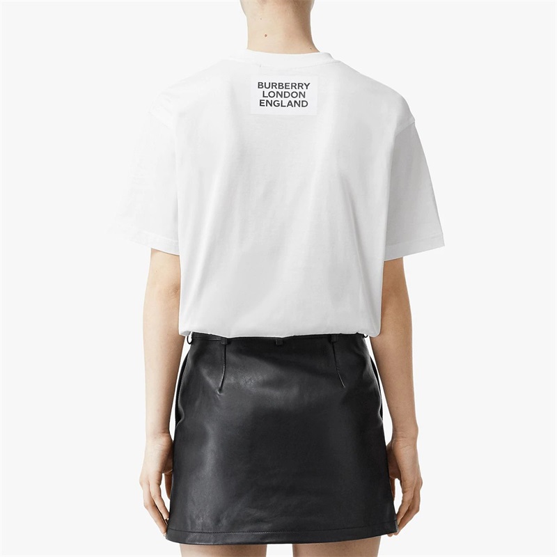Женская футболка Burberry (белая) — фото 3