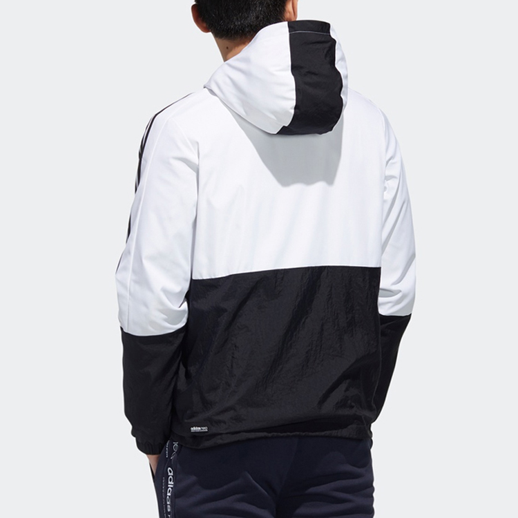 Мужская куртка adidas neo Hooded Jacket (белая) — фото 5