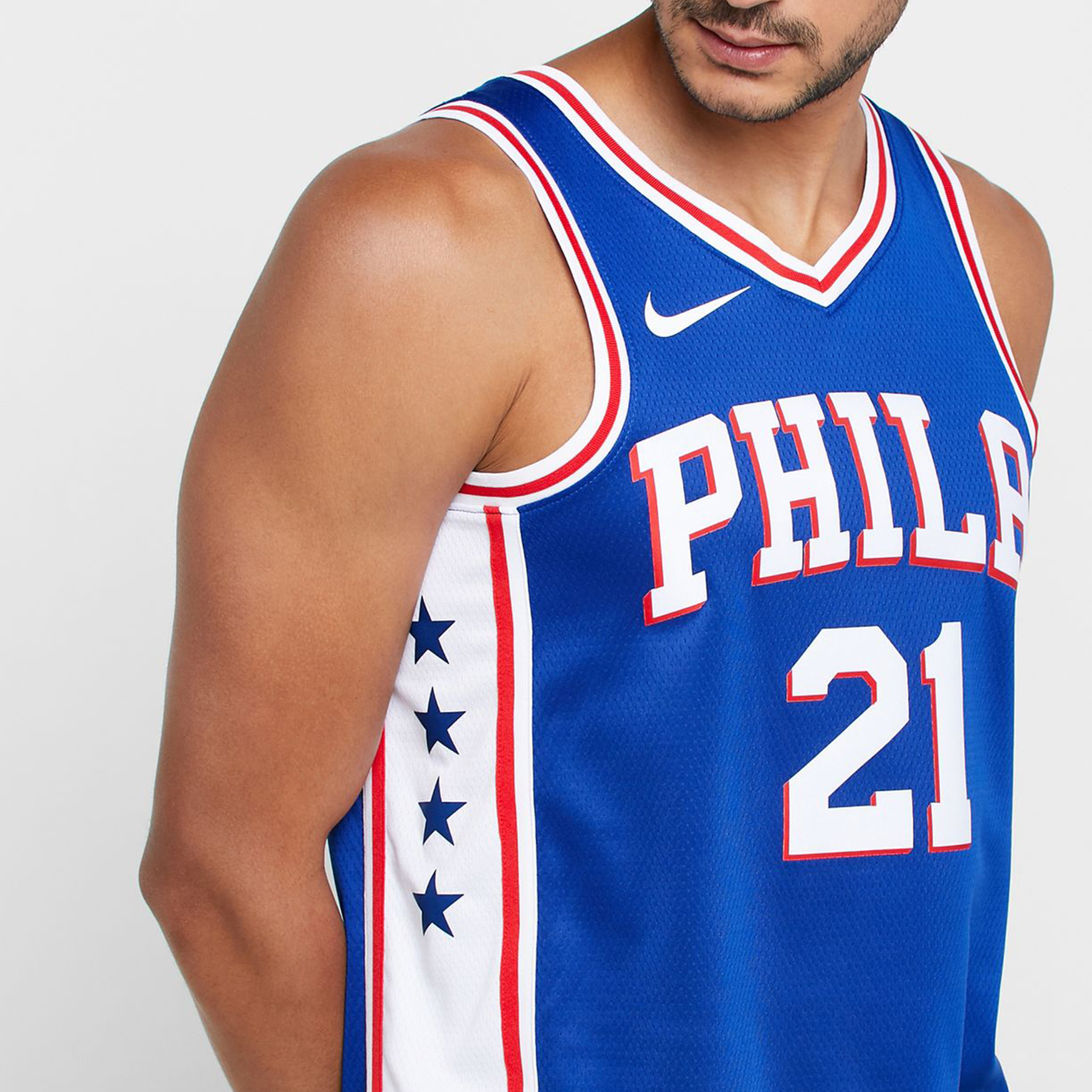 Мужские футболка Nike NBA Joel Embiid7621 (синий) — фото 5