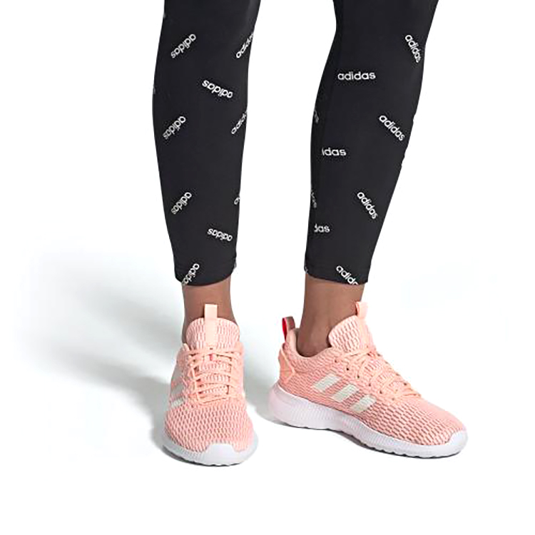Женские кроссовки adidas neo Cloudfoam Lite Racer Climacool (розово-белые) — фото 7
