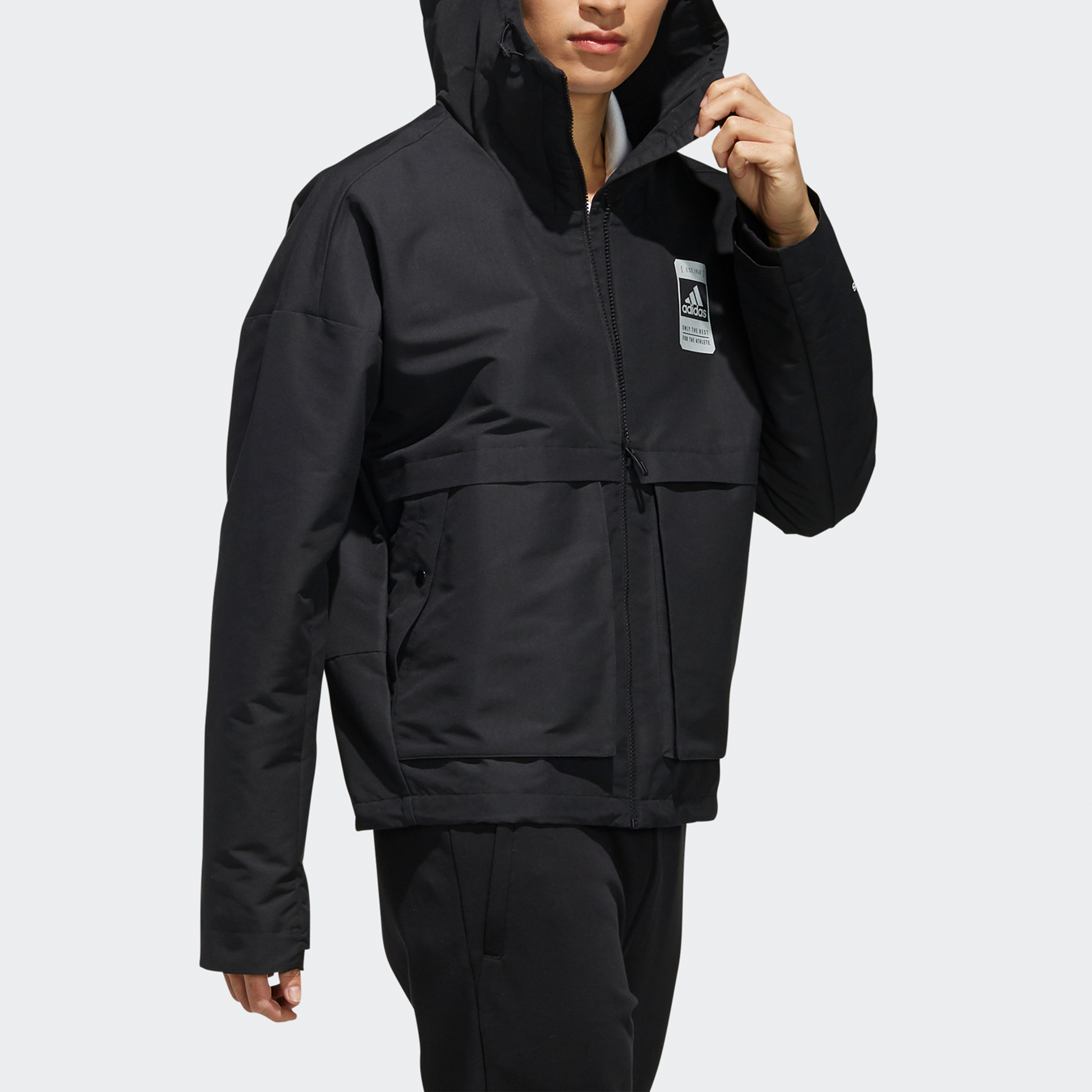 Мужская куртка adidas (черная) — фото 6