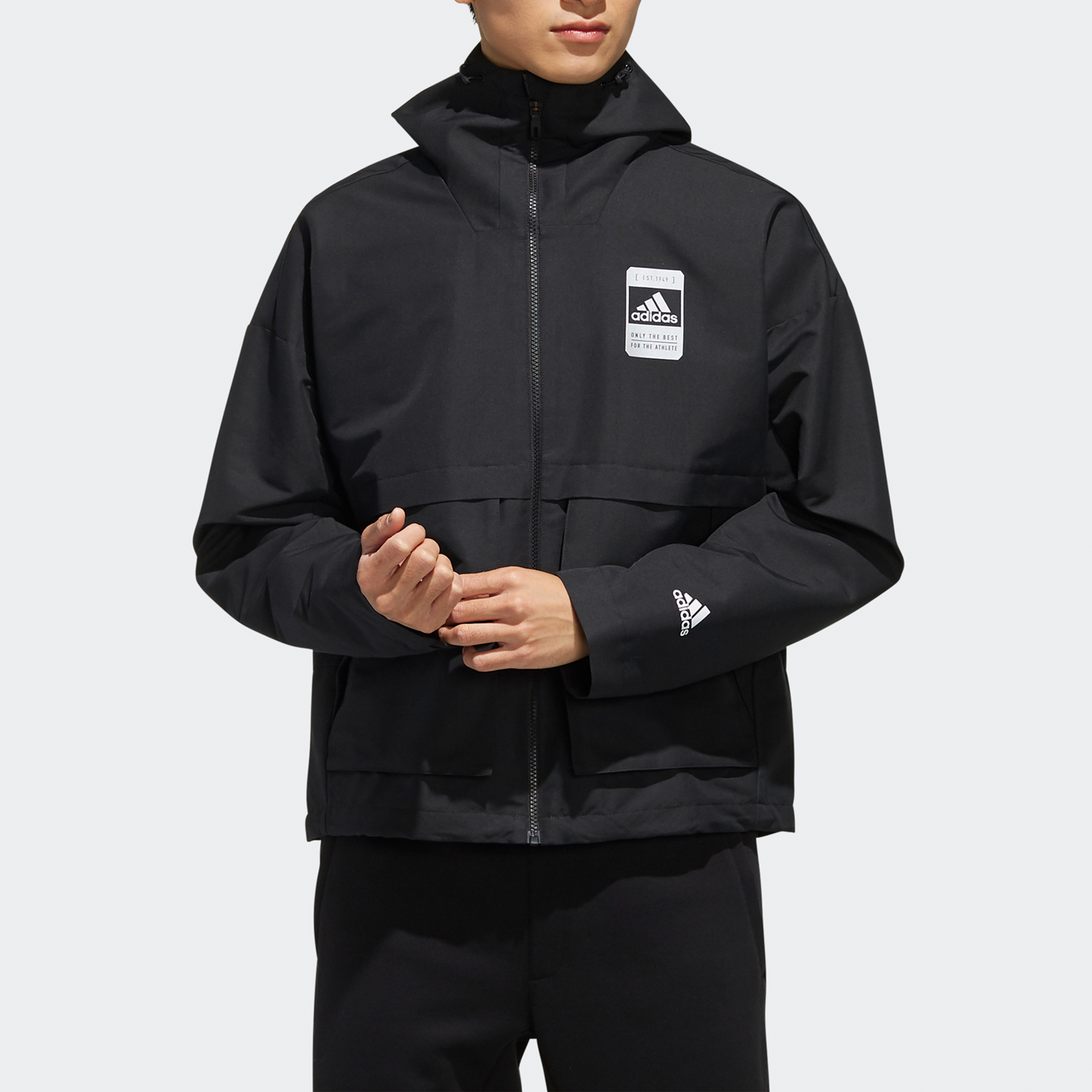 Мужская куртка adidas (черная) — фото 3