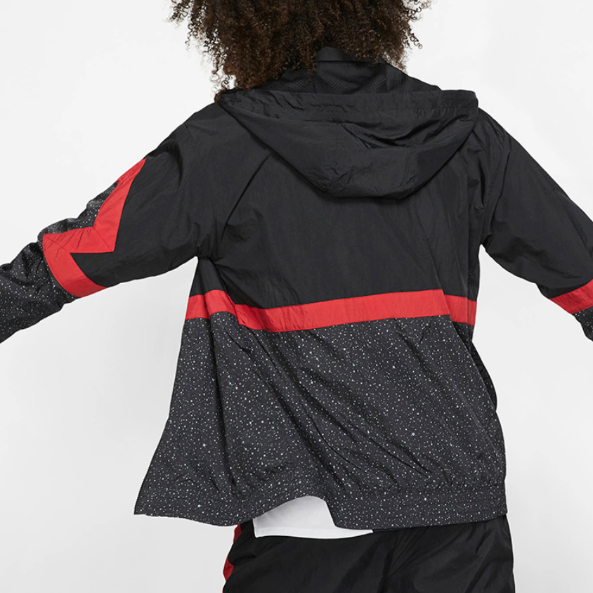 Мужская куртка Jordan Diamond Cement Jacket (черно-красная) — фото 3