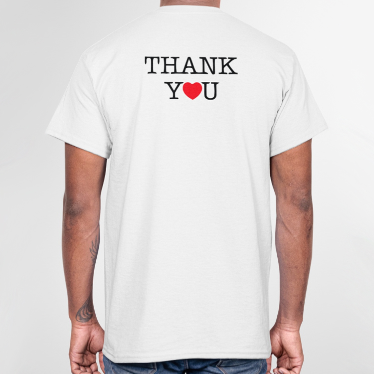 Унисекс футболка NOAH Thank You Core Logo Tee LogoT (белая) — фото 3