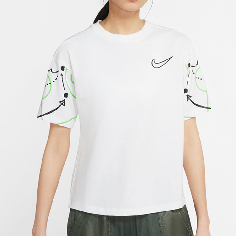 Женская футболка Nike Nsw Summer Hoops (белая) — фото 3