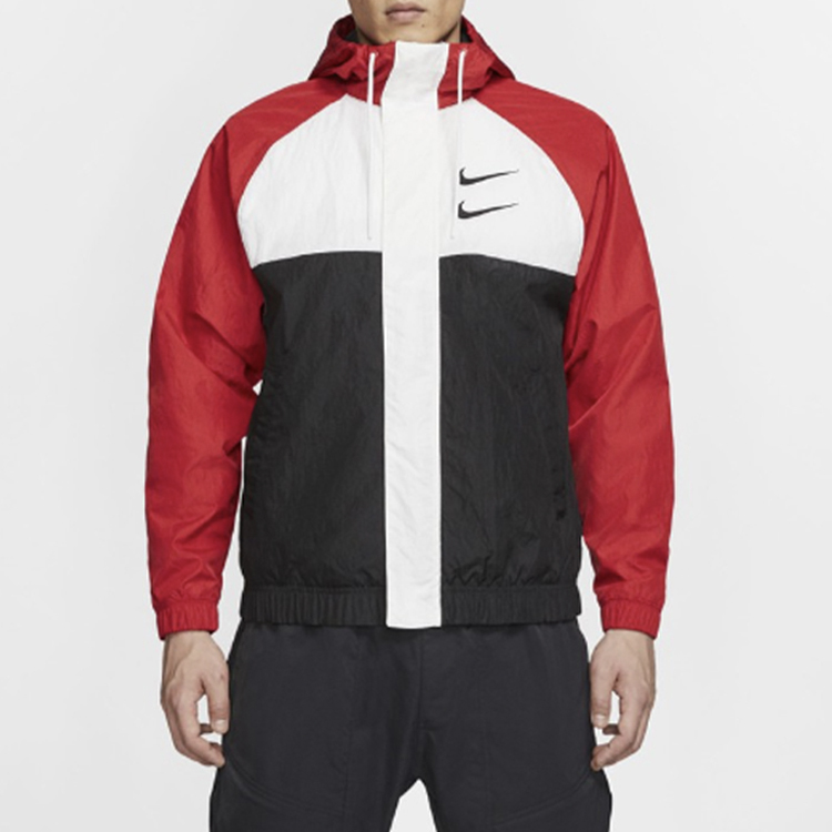 Мужская куртка Nike SportswearSwoosh (красно-синяя) — фото 3