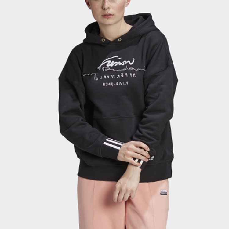 Женское худи adidas originals (черное) — фото 3