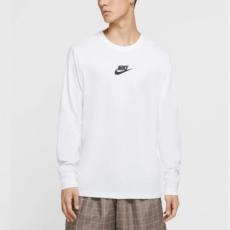 Мужская футболка Nike с длинным рукавом (белая) — фото 4
