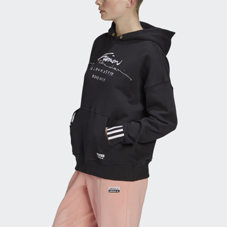 Женское худи adidas originals (черное) — фото 5