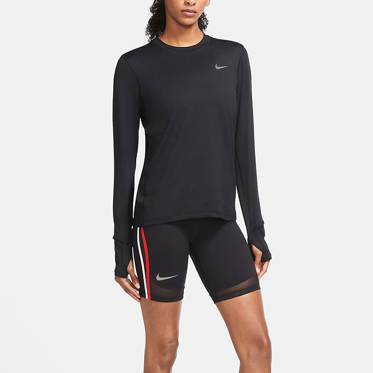 Nike Set in Sleeve Running T Shirt Women’s Black