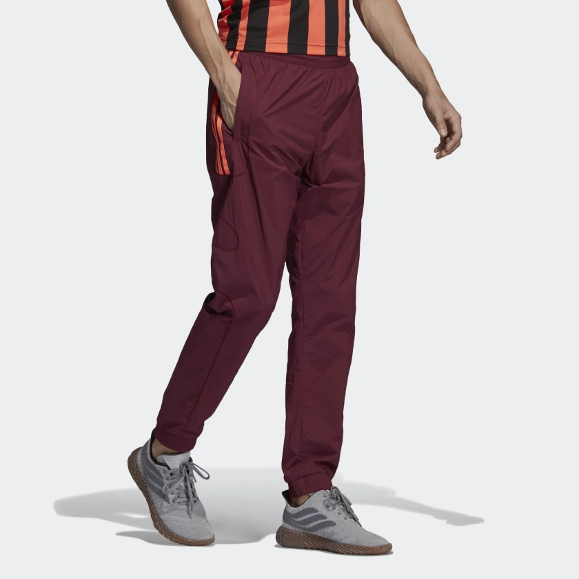 Мужские штаны adidas originals Flamestrike Woven Track Pants (бордовый) — фото 4