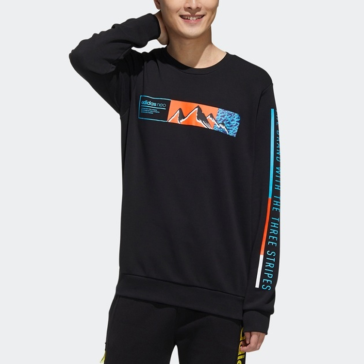 Мужской свитшот adidas neo Outdoor (черный) — фото 3