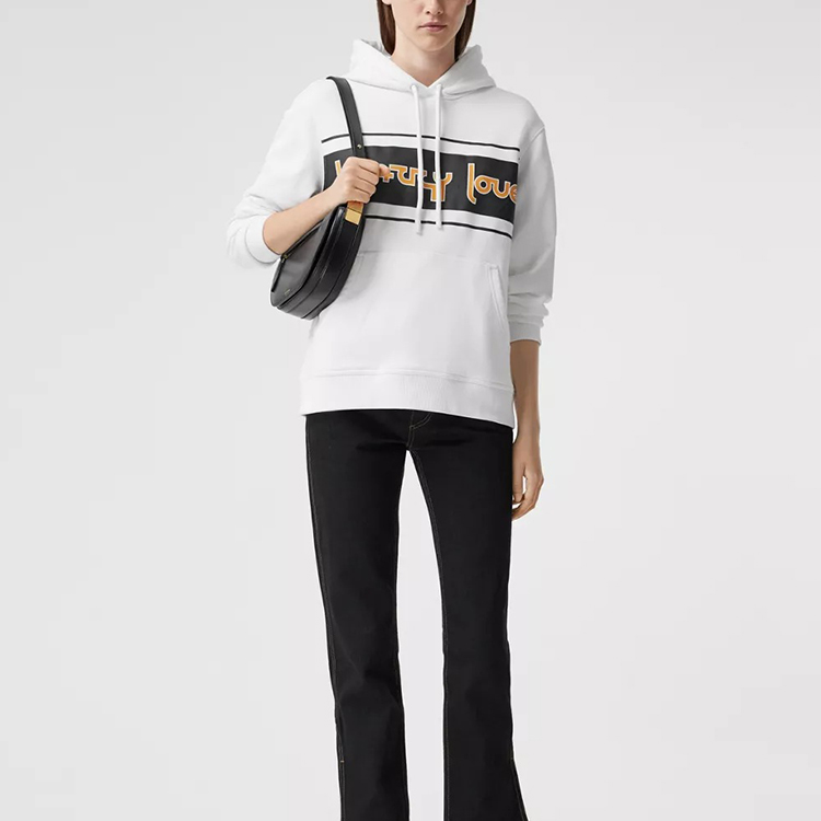 Женское худи Burberry (белое) — фото 5