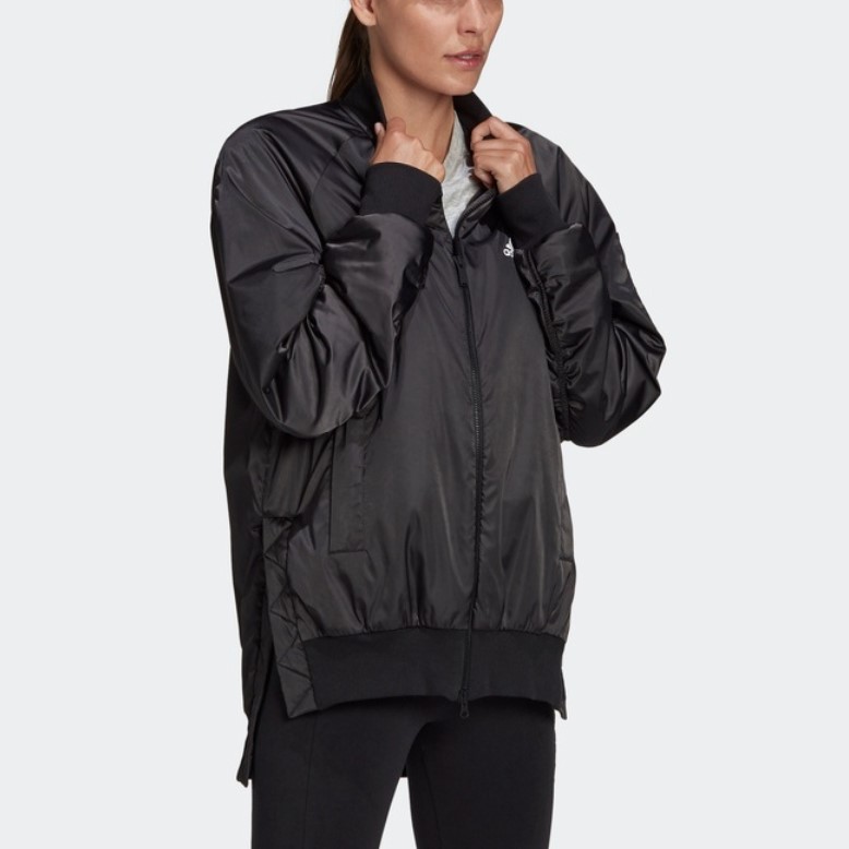 Женская куртка adidas W S VRCT JK PAD (черный) — фото 3