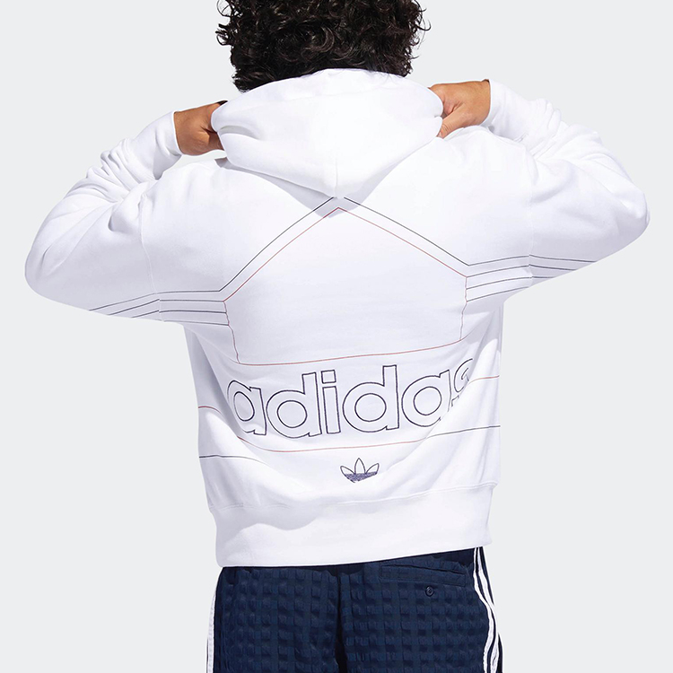 Мужское худи adidas Ewing Hoody (белое) — фото 4
