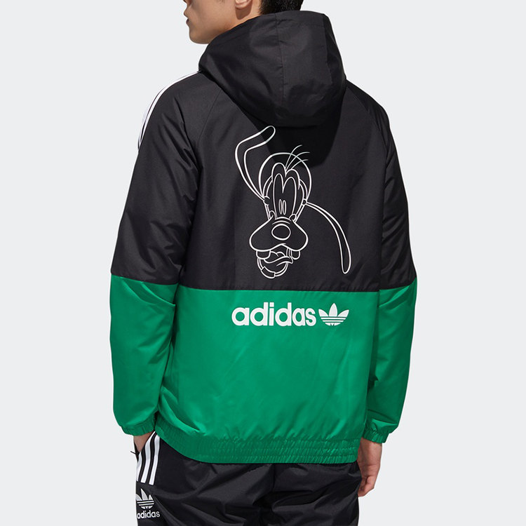 Мужская куртка adidas originals Goofy (черно-зеленая) — фото 3
