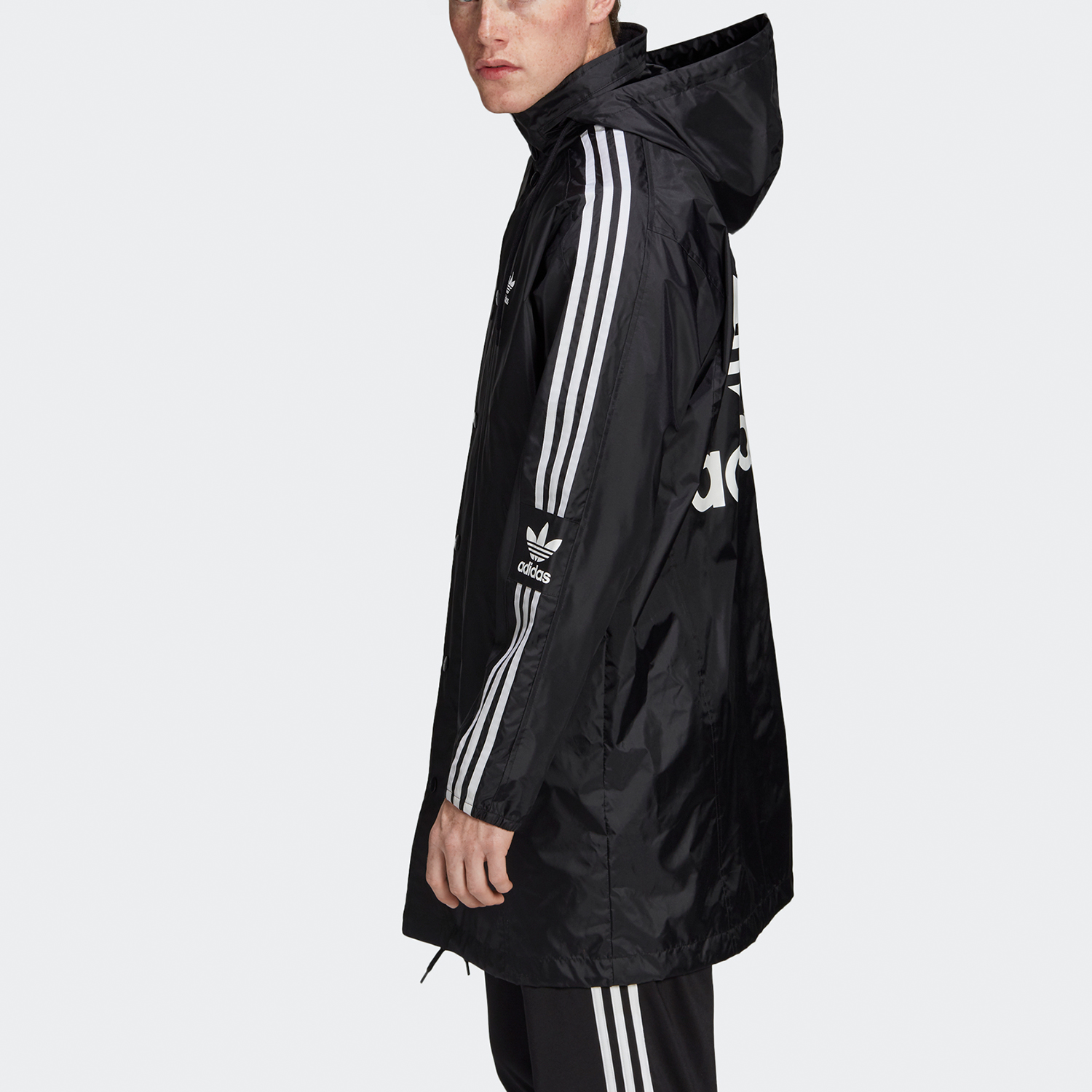 Мужская куртка adidas originals Big Logo (черная) — фото 5