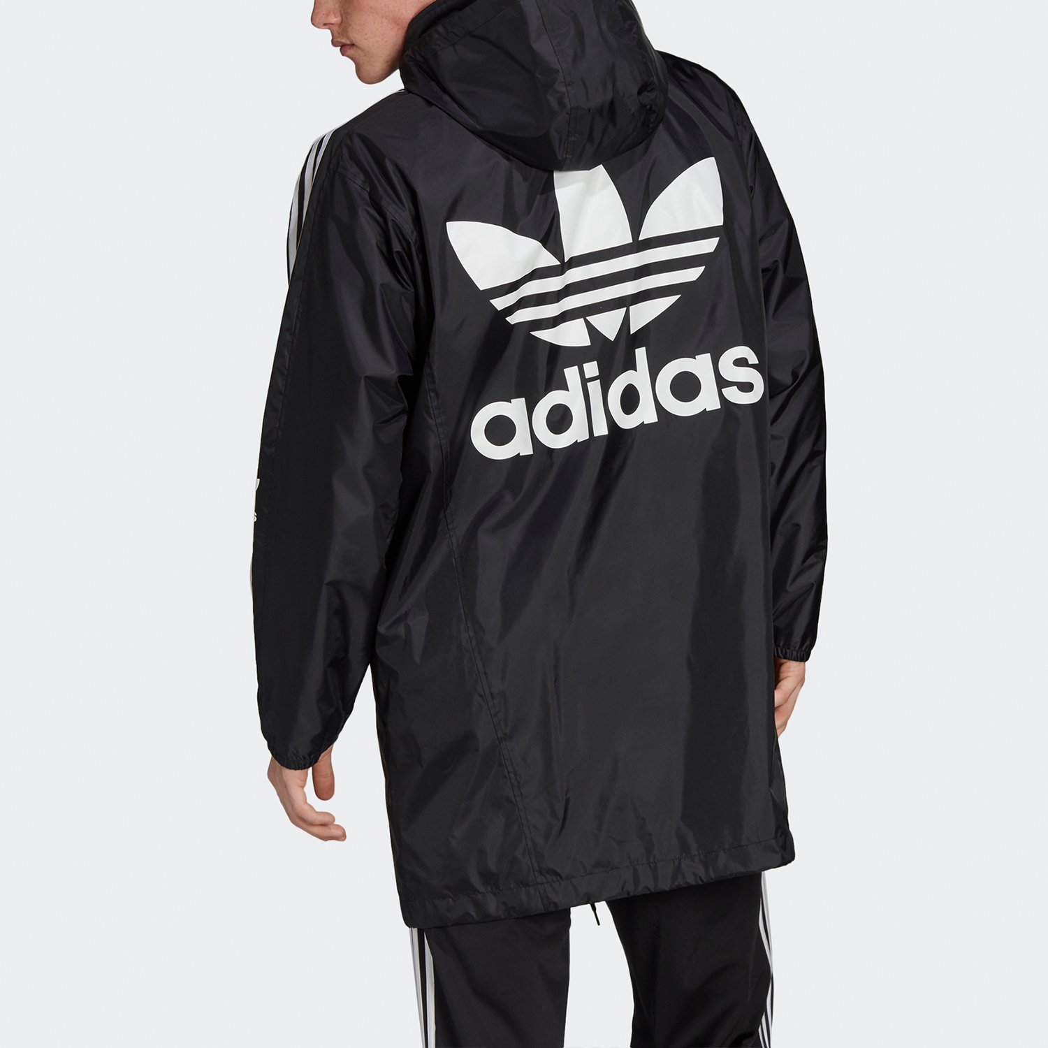 Мужская куртка adidas originals Big Logo (черная) — фото 4