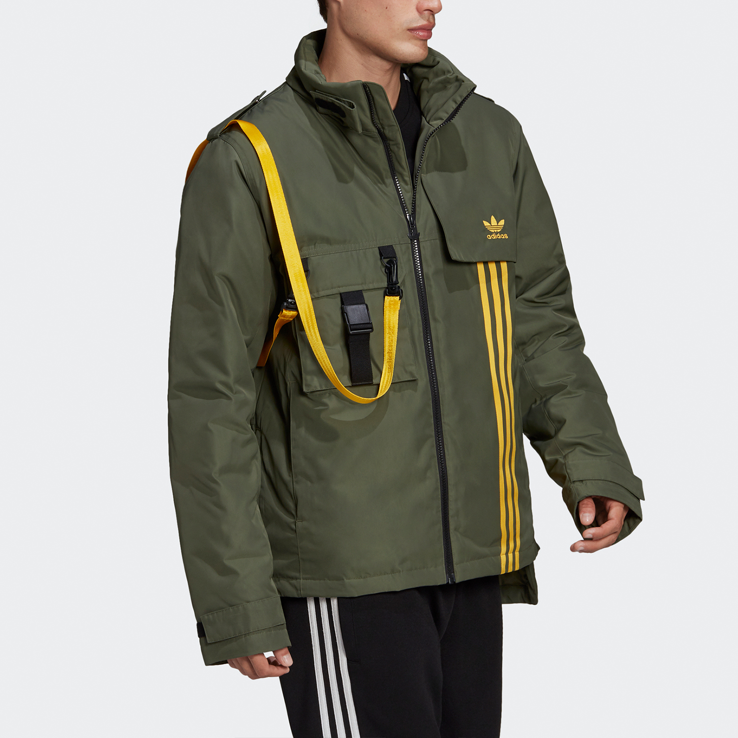 Мужской пуховик adidas Originals Down Jacket (зеленый) — фото 2
