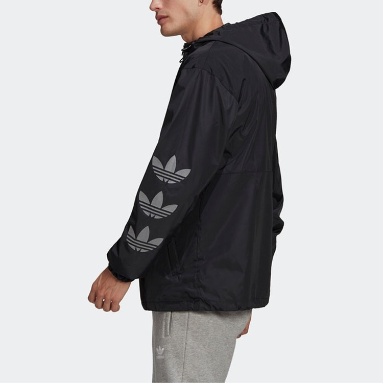 Мужская куртка adidas originals Regen Wb Tref (черная) — фото 2