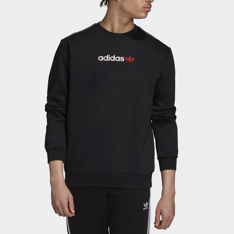 Мужское худи adidas Linear Crew Logo (черное) — фото 3