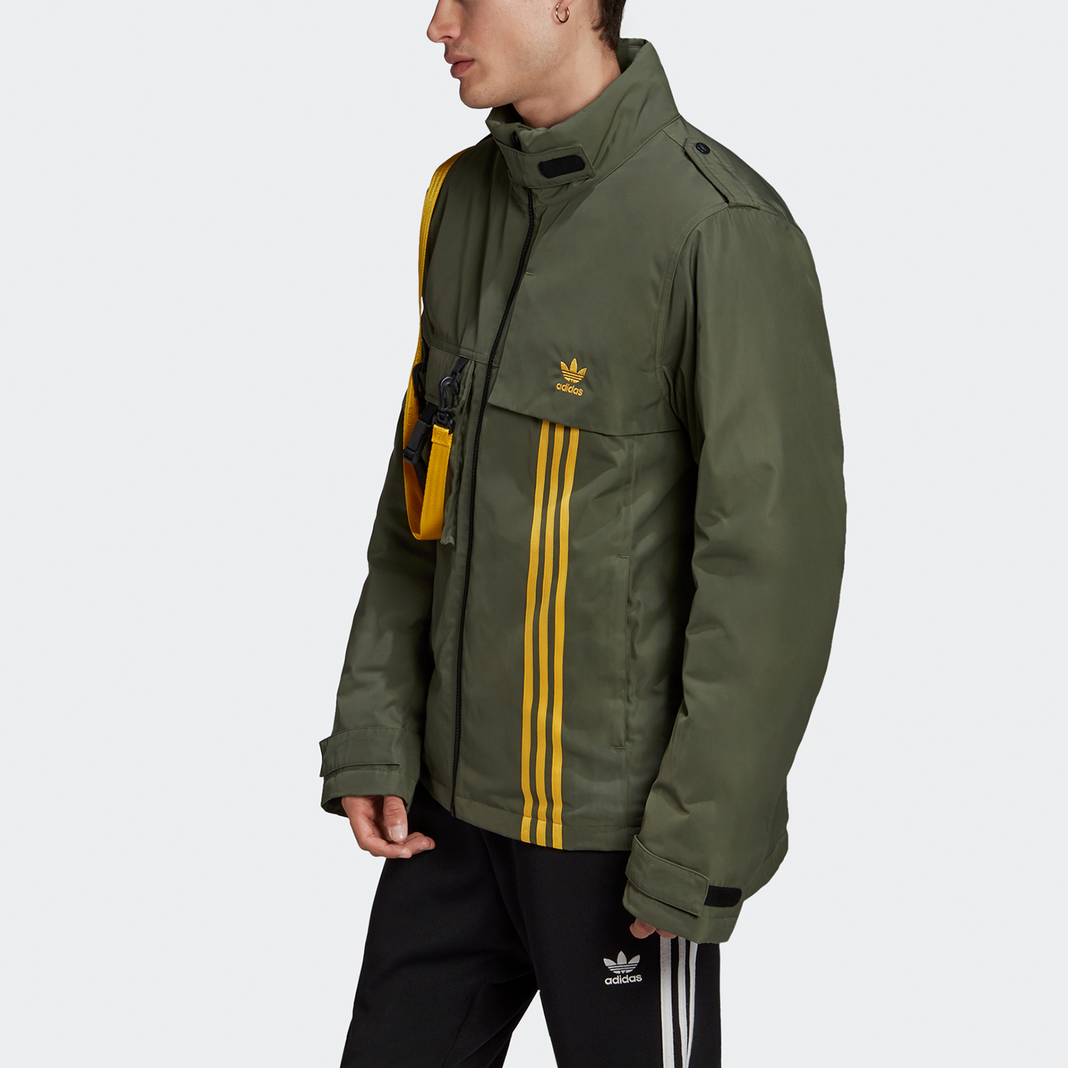 Мужской пуховик adidas Originals Down Jacket (зеленый) — фото 4