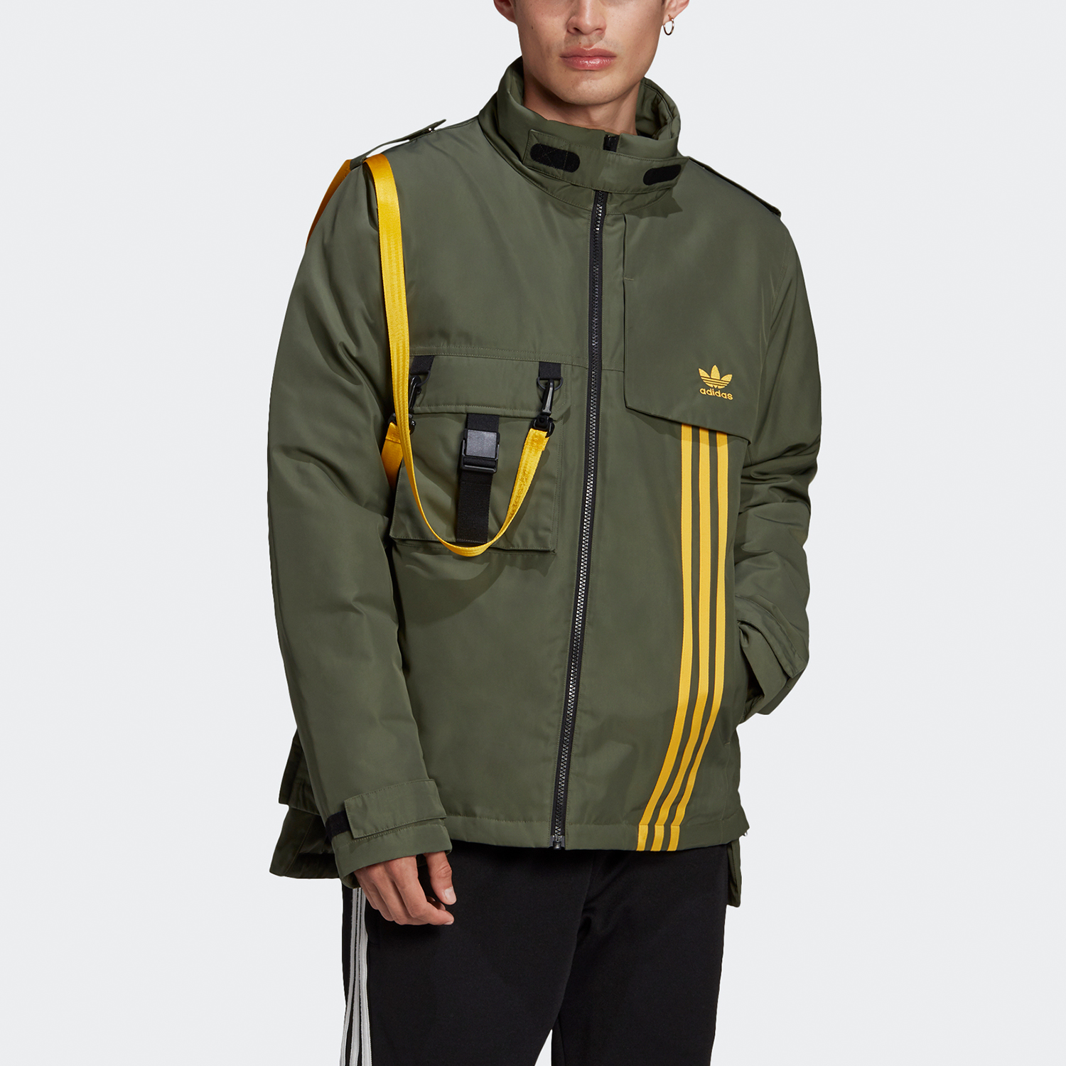 Мужской пуховик adidas Originals Down Jacket (зеленый) — фото 3